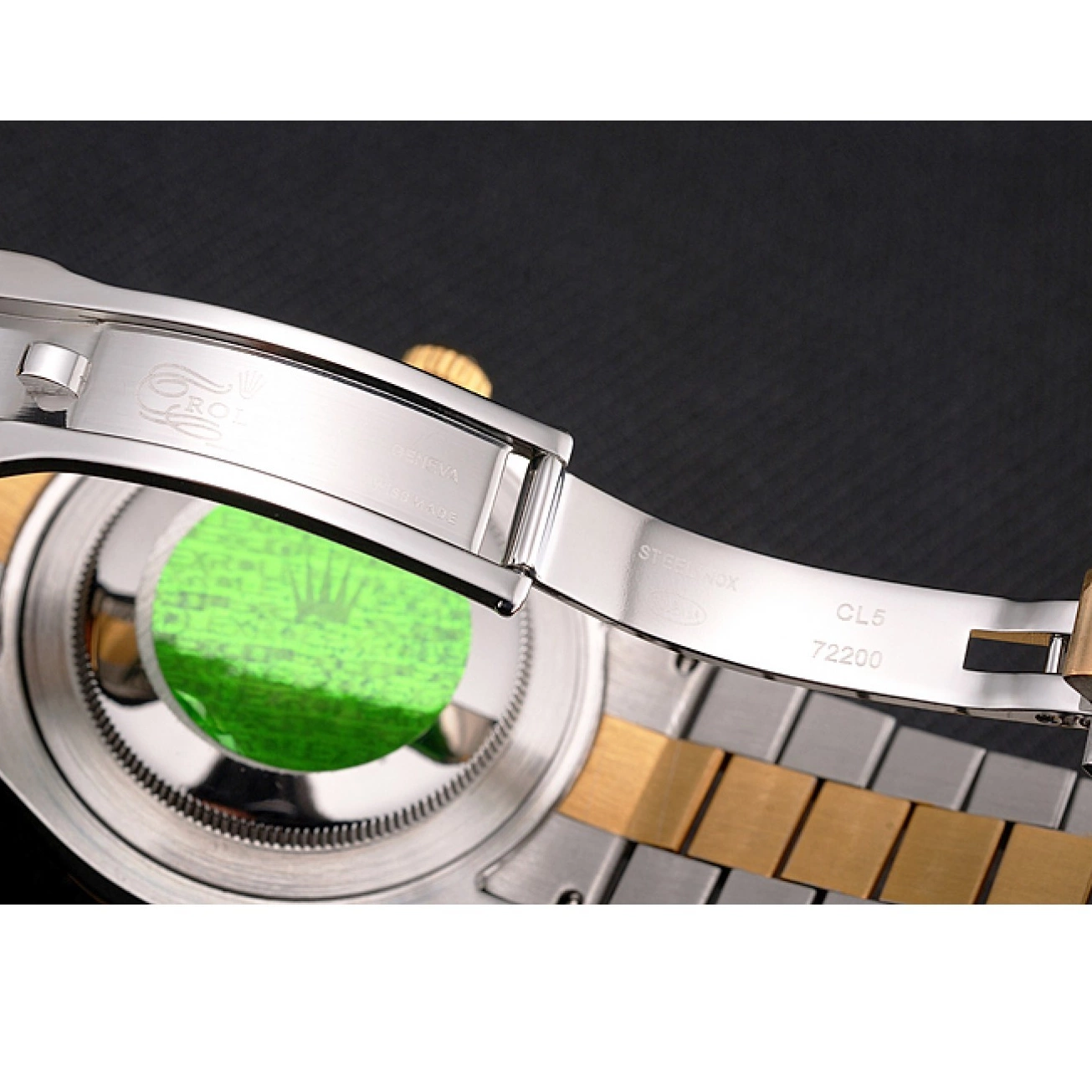 Aaa replica watch Stainless Rolex Bezel Case Tone Swiss Two White Dial Datejust Steel Gold Bracelet Gold 0722